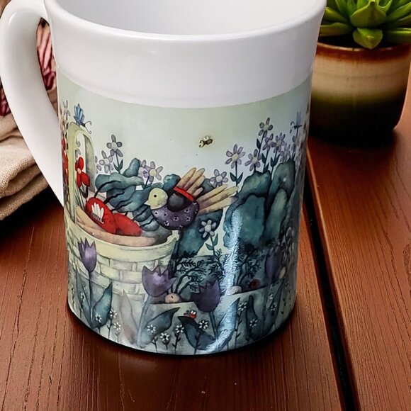 Vintage Essential Home Coffee Mug by Debi Hron - Birds, Baskets & Flowers - Picture 6 of 9